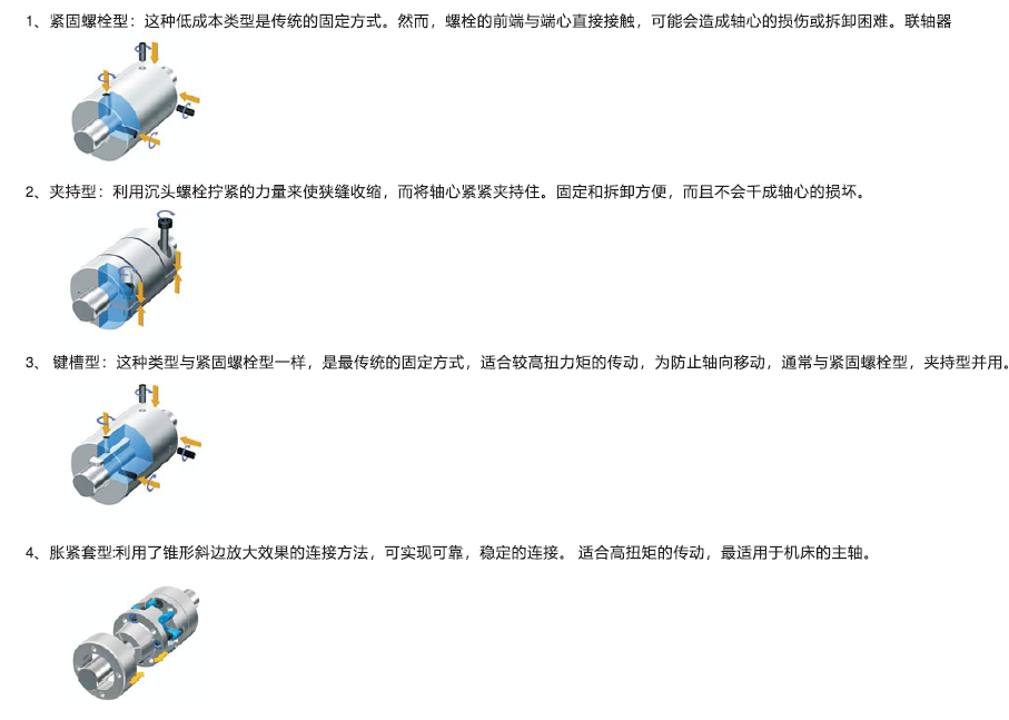 云点联轴器固定方式
